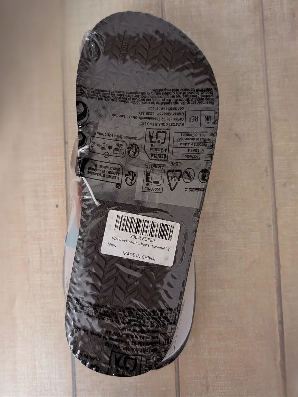 NIP! Kid's Faux Leather Strap Flip Flops